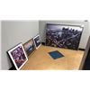 Image 1 : CITYSCAPE PRINT & 3 FRAMED RACING PICTURE