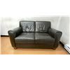 Image 4 : CHOCOLATE BROWN LEATHER LOVE SEAT