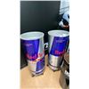 Image 2 : 2 MOBILE REDBULL DRINK MERCHANDISERS, 4 MOBIL 1 RACING BARRELS & 2 DOORMATS