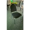 Image 3 : 3' ROUND CHROME CHECKER TOP BISTRO TABLE WITH 4 STACKING EVENT CHAIRS