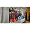 Image 3 : LARGE OIL ON CANVAS TRANSFER RACING PRINT APPROX 10' X 4'