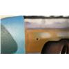 Image 4 : LARGE OIL ON CANVAS TRANSFER RACING PRINT APPROX 10' X 4'