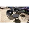 Image 4 : 15 STACKING BANQUET/EVENT CHAIRS, 2 PLASTIC MOLDED ARMCHAIRS WITH MATCHING SIDE TABLES