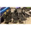 Image 5 : 15 STACKING BANQUET/EVENT CHAIRS, 2 PLASTIC MOLDED ARMCHAIRS WITH MATCHING SIDE TABLES