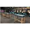 Image 5 : LARGE 5 STATION COMMERCIAL AXE THROWING AREA WITH PROJECTORS, SENSORS, KEYBOARDS, MICE, 3 TABLES &