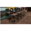 Image 2 : GROUP OF 8 BLACK PLASTIC/METAL COUNTER HEIGHT STOOLS