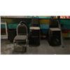 Image 1 : GROUP OF ASSORTED STACKING CHAIRS & GARBAGE CAN