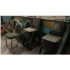 Image 3 : GROUP OF ASSORTED STACKING CHAIRS & GARBAGE CAN