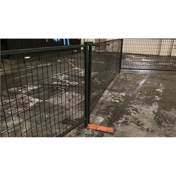 APPROX 12 MODU-LOC TEMPORARY FENCING PANELS - EACH PANEL MEASURES 10' X 3.5'