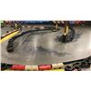 Image 5 : LARGE COMMERCIAL GO KART RACETRACK- INCLUDES ALL RUBBER TIRES, PLASTIC BARRIER SURROUNDS & LARGE