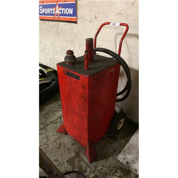 RED METAL MOBILE GAS CADDY