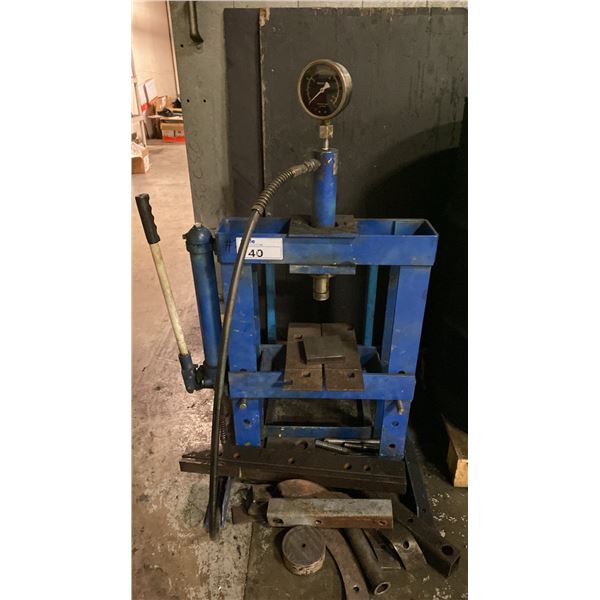 BLUE HEAVY DUTY HYDRAULIC SHOP PRESS