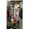 Image 1 : ALUMINUM LADDER, TIGER TORCH WITH PROPANE TANK, 2 WHEEL HAND TRUCK & JERRY CAN