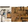 Image 10 : LARGE TOOL BENCH WITH CONTENTS- HUSKY TOOL BOX, WALL HANGING TOOLS, CUPBOARDS OF TOOLS & MISC SHOP
