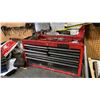 Image 2 : LARGE TOOL BENCH WITH CONTENTS- HUSKY TOOL BOX, WALL HANGING TOOLS, CUPBOARDS OF TOOLS & MISC SHOP