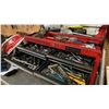 Image 4 : LARGE TOOL BENCH WITH CONTENTS- HUSKY TOOL BOX, WALL HANGING TOOLS, CUPBOARDS OF TOOLS & MISC SHOP