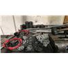 Image 8 : LARGE TOOL BENCH WITH CONTENTS- HUSKY TOOL BOX, WALL HANGING TOOLS, CUPBOARDS OF TOOLS & MISC SHOP