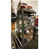 Image 1 : 5 TIER COMMERCIAL SHELVING UNIT WITH ASSORTED TOOLS, HARDWARE & MISC ITEMS *MUST TAKE ALL*