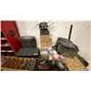 Image 13 : 3 INDUSTRIAL COUNTER HEIGHT SHELVING UNITS AND CONTENTS & PAIR OF ORANGE 40 COMPARTMENT PARTS