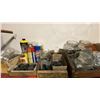 Image 16 : 3 INDUSTRIAL COUNTER HEIGHT SHELVING UNITS AND CONTENTS & PAIR OF ORANGE 40 COMPARTMENT PARTS