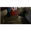 Image 3 : ROOM OF ASSORTED ITEMS- CHECK TOP ROUND TABLE, ARCTIC GLACIER COMMERCIAL ICE STORAGE CHEST *WORKING