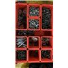 Image 6 : MILWAUKEE CORDLESS M12 3 PC DRILL SET & HARDWARE CASE WITH CONTENTS- HAMMER DRILL, 2 DRILLS,