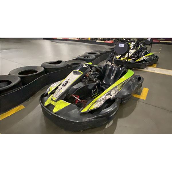 SODI KART RT8 BLACK/GREEN GASOLINE POWERED GO KART WITH HONDA ENGINE