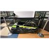 Image 1 : SODI KART RT8 BLACK/GREEN GASOLINE POWERED GO KART WITH HONDA ENGINE *NO ENGINE*