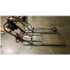 Image 3 : HYDRAULIC GO KART MECHANIC LIFT, HAND PRESS, 3 JACK STANDS & CUSTOM MADE KART DOLLY