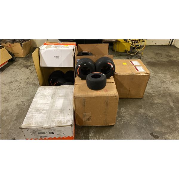LARGE GROUP OF GO KART TIRES