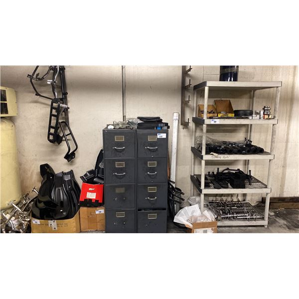LARGE GROUP OF ASSORTED GO KART PARTS