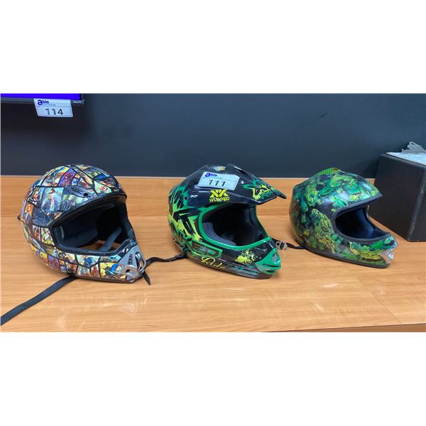 3 RACING HELMETS- GTA, HULK & KRANKED
