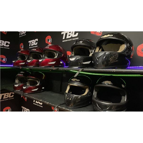 LARGE GROUP OF ASSORTED RACING HELMETS- APPROX 38