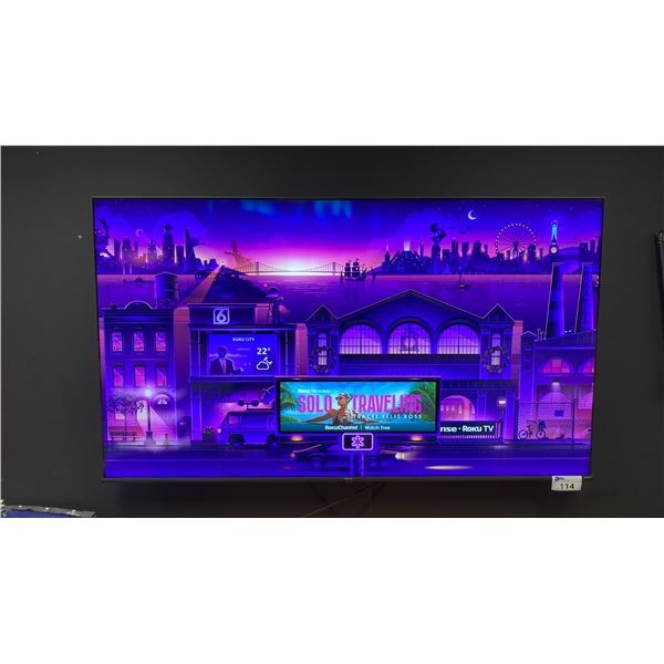 HISENSE 75" SMART ROKU TV WITH WALL MOUNT & REMOTE