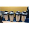 Image 4 : 4 STAINLESS STEEL COMMERCIAL TRASH CANS & 2 DECORATIVE VASE