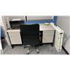 Image 2 : OFFICE DESK, CHAIR, PRESENTATION STANDS, TUBE LIGHT BULBS, SMALL TABLE & BEVERAGE DISPENSER INSERTS