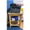 Image 2 : BROTHER DCP-L2550DW OFFICE PRINTER ON SMALL MOBILE 3 TIER TABLE CART