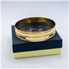 Image 1 : VINTAGE 10K YELLOW GOLD SOLID FLAT BANGLE WITH