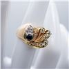 Image 2 : CUSTOM 14K YELLOW GOLD SWIRL DINNER RING WITH