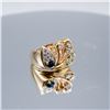 Image 3 : CUSTOM 14K YELLOW GOLD SWIRL DINNER RING WITH