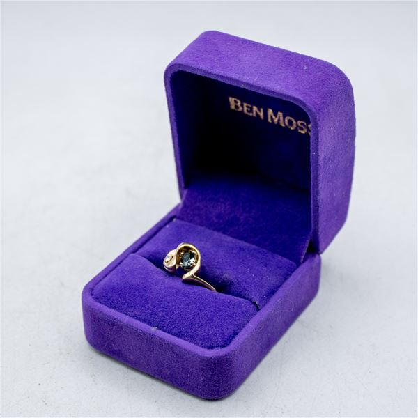 14K WHITE GOLD CUSTOM SWIRL DINNER RING WITH OVAL
