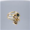 Image 3 : 14K WHITE GOLD CUSTOM SWIRL DINNER RING WITH OVAL