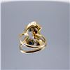 Image 4 : 14K WHITE GOLD CUSTOM SWIRL DINNER RING WITH OVAL