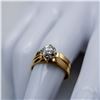 Image 2 : 14K YELLOW GOLD WEDDING SET WITH 0.89 CT ROUND