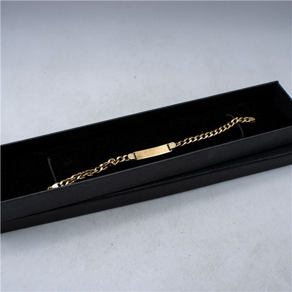 10K GOLD HIGH POLISH VALENTINES BRACELET 8" LONG