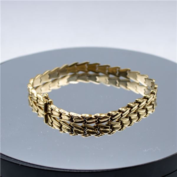 VINTAGE 14K GOLDEN LINE HALLOW BRACELET HIGH