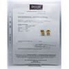 Image 4 : 14K YELLOW GOLD ROUND BRILLIANT DIAMOND EARRINGS