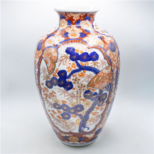VINTAGE AOKI BROTHER CO IMARI STYLE VASE STAMPED
