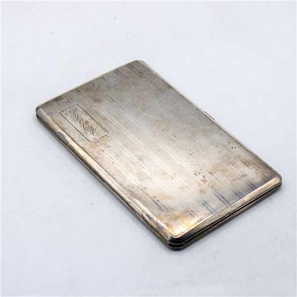 174 GRAM STERLING SILVER CIGARETTE CASE ANTIQUE
