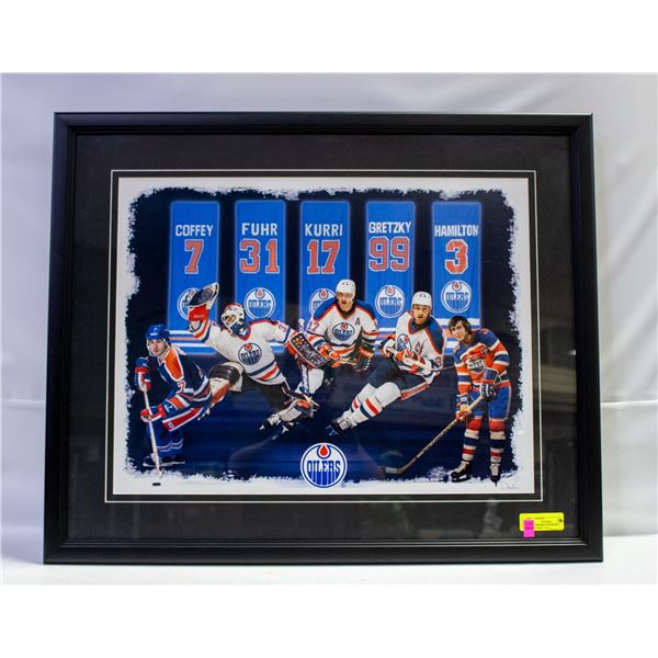 OILERS "RETIRED NUMBERS" TRIBUTE PRINT ART